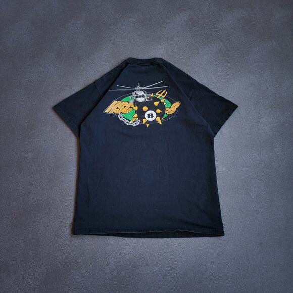 Vintage HSG Helicopter 8 Ball Spike Black Shirt Medium - Picture 1 of 7